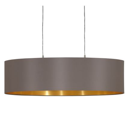 Eglo 55271 - Lustr na lanku MASERLO 2xE27/60W/230V hnědá