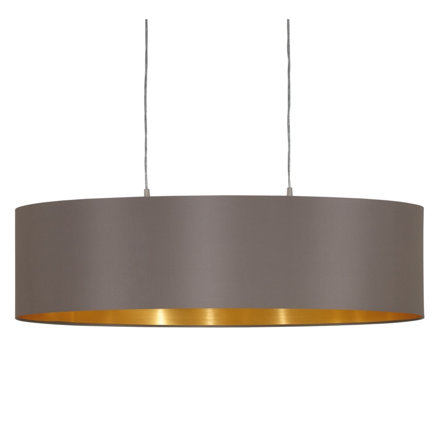 Eglo 55271 - Lustr na lanku MASERLO 2xE27/60W/230V hnědá