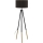 Eglo 55291 - Stojací lampa BIDFORD 1xE27/60W/230V černá/hnědá