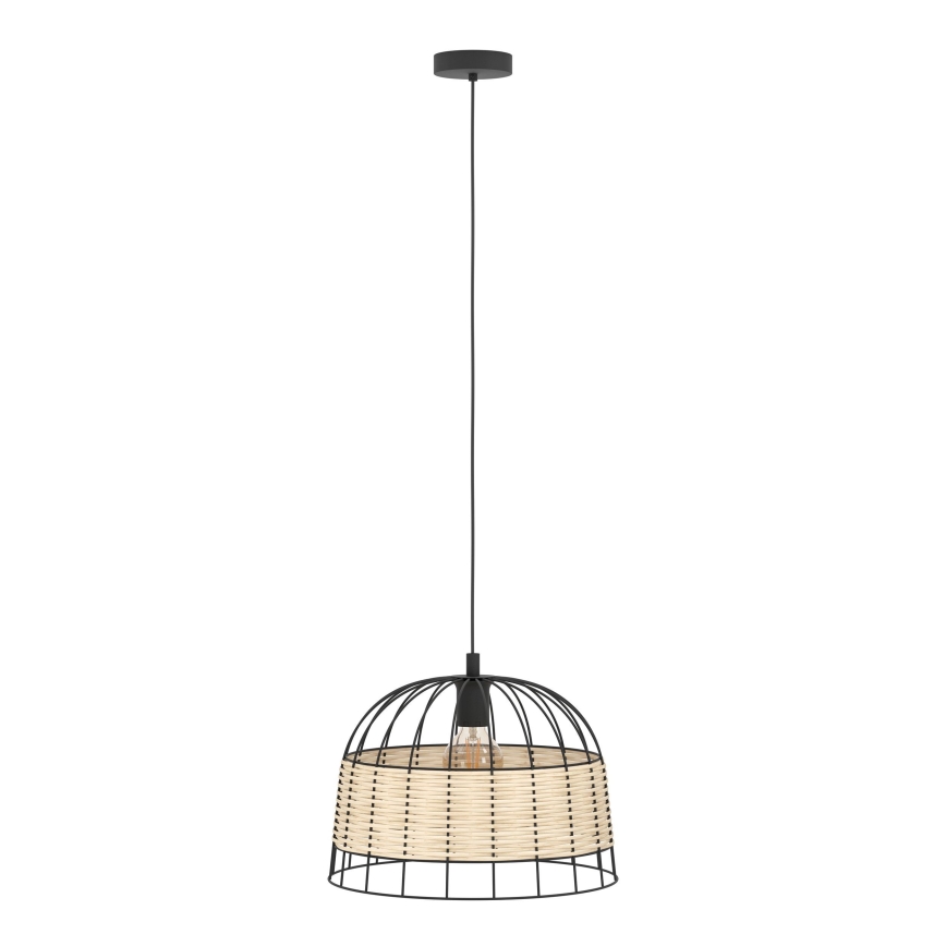 Eglo 55709 - Lustr na lanku ANWICK 1xE27/40W/230V ratan