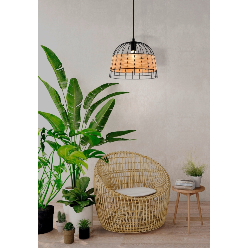 Eglo 55709 - Lustr na lanku ANWICK 1xE27/40W/230V ratan