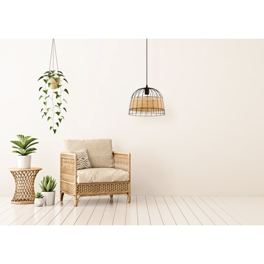 Eglo 55709 - Lustr na lanku ANWICK 1xE27/40W/230V ratan