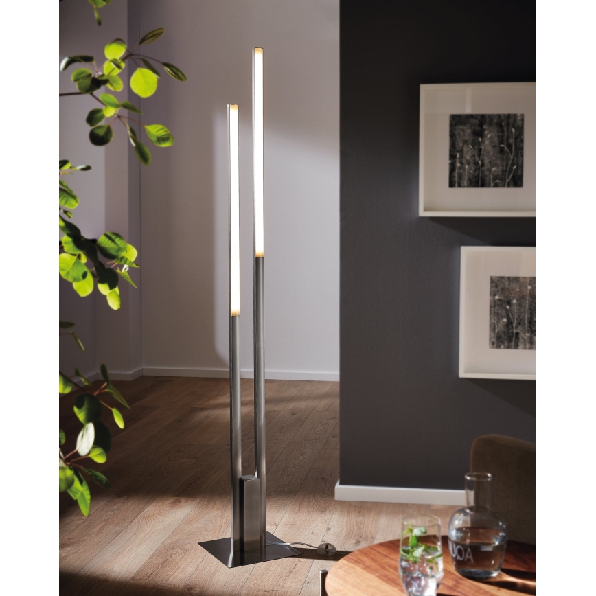 Eglo 55972 - LED RGBW Stmívatelná stojací lampa FRAIOLI-C LED/34W/230V 2700-6500K matný chrom + dálkové ovládání