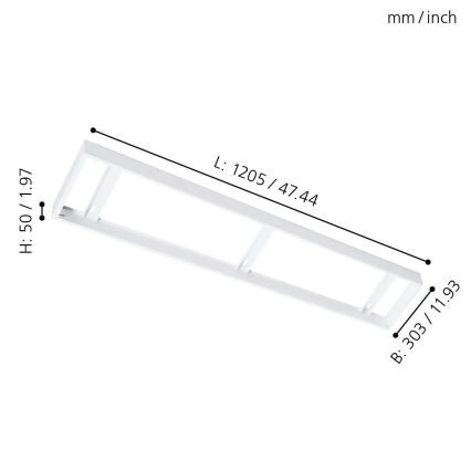 Eglo 61361 - Rám na stropní panel SALOBRENA 1205x303mm