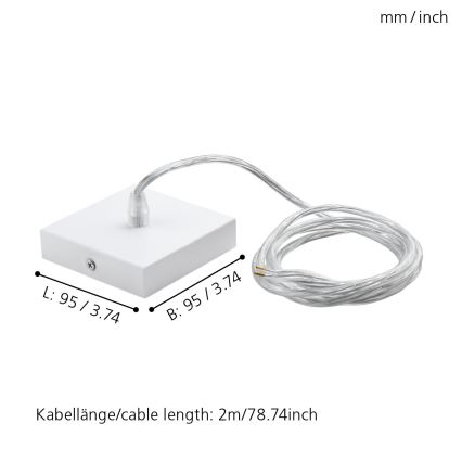 Eglo 61489 - Napájecí kabel SALOBRENA 1 2 m