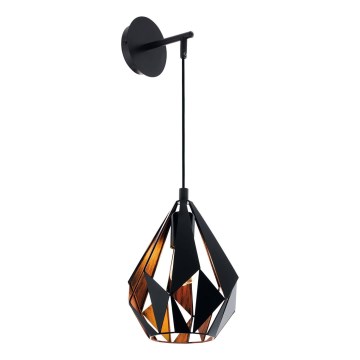 Eglo 62836 - Nástěnné svítidlo CARLTON PRO 1xE27/60W/230V černá