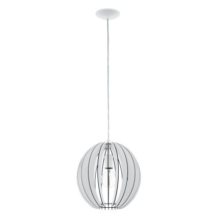 Eglo 63247 - Lustr na lanku COSSANO PRO 1xE27/60W/230V pr. 30 cm bílá