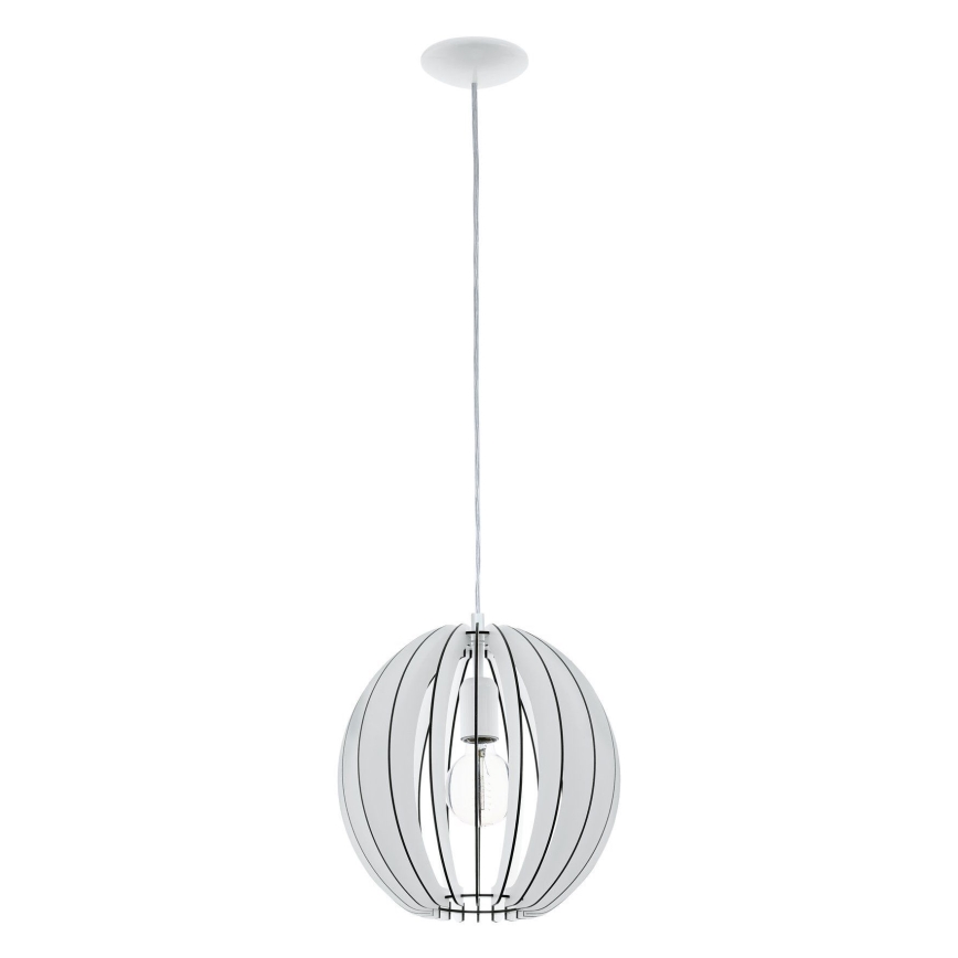 Eglo 63247 - Lustr na lanku COSSANO PRO 1xE27/60W/230V pr. 30 cm bílá