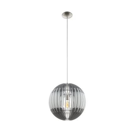 Eglo 63256 - Lustr na lanku OLMERO PRO 1xE27/60W/230V pr. 40 cm šedá/bílá