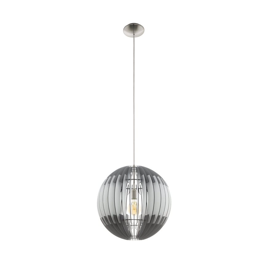 Eglo 63256 - Lustr na lanku OLMERO PRO 1xE27/60W/230V pr. 40 cm šedá/bílá