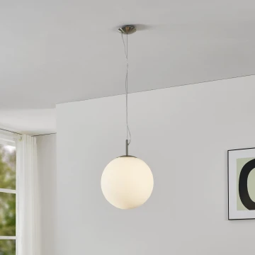 Eglo 63269 - Lustr na lanku PIEDALE 1xE27/60W/230V pr. 35 cm matný chrom