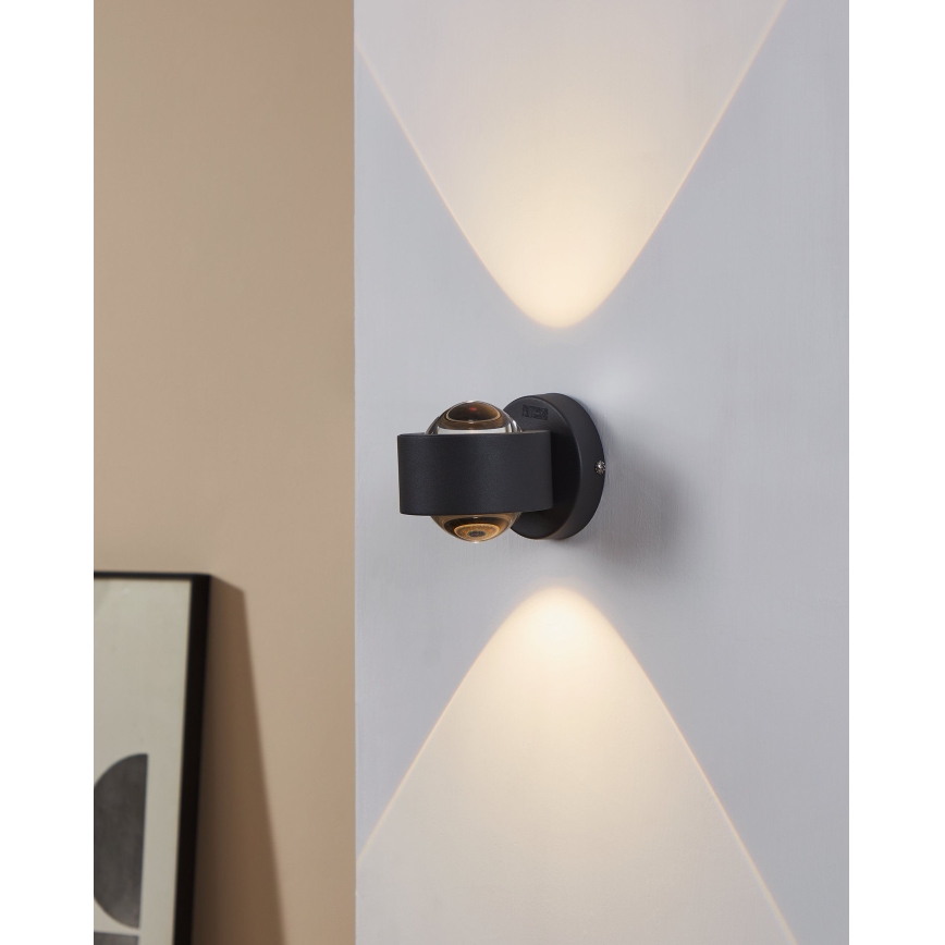 Eglo 64496 - LED Nástěnné svítidlo ONO PRO 2xLED/2,5W/230V antracit