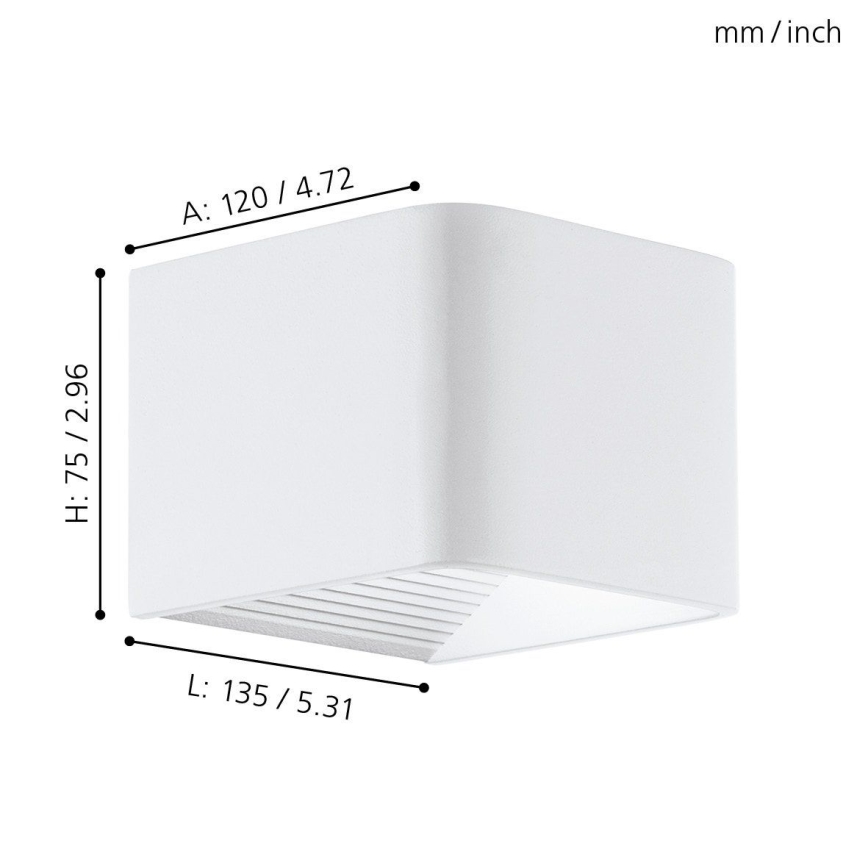 Eglo 65043 - LED Venkovní nástěnné svítidlo DONINNI PRO LED/5W/230V IP44 bílá