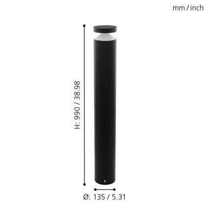 Eglo 65058 - LED Venkovní lampa MELZO PRO LED/11W/230V 3000K IP65 černá
