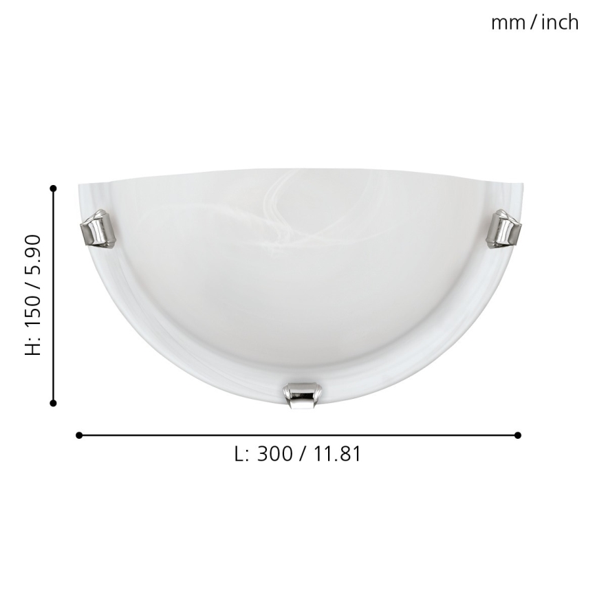Eglo - Nástěnné svítidlo 1xE27/60W/230V alabastrové sklo