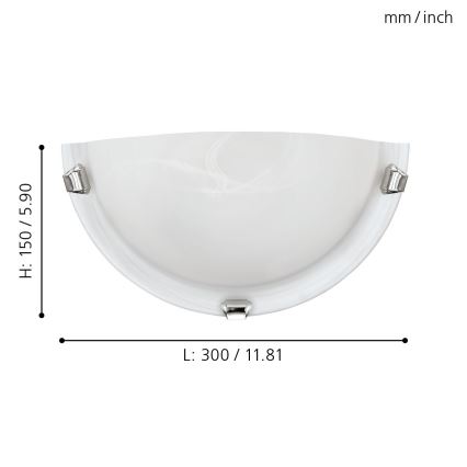 Eglo - Nástěnné svítidlo 1xE27/60W/230V