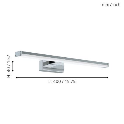 Eglo 74051 - LED Koupelnové osvětlení zrcadla GALENZANA LED/7,4W/230V 4000K 40 cm IP44 lesklý chrom