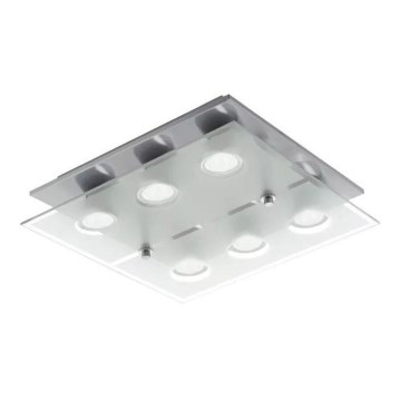 Eglo 75342 - LED Stmívatelné stropní svítidlo CABO-SD 6xGU10/5W/230V 34x34 cm matný chrom