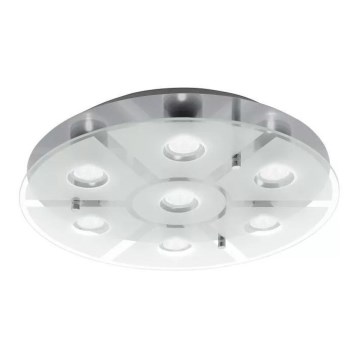 Eglo 75343 - LED Stmívatelné stropní svítidlo CABO-SD 7xGU10/5W/230V pr. 46 cm matný chrom