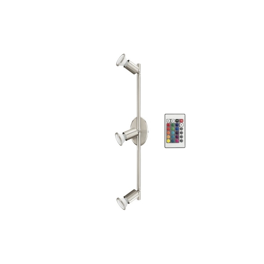 Eglo 75385 - LED RGB Stmívatelné bodové svítidlo BUZZ-C 3xGU10/4W/230V + dálkové ovládání