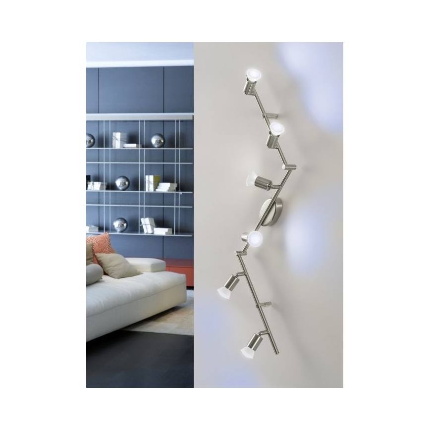 Eglo 75387 - LED RGB Stmívatelné bodové svítidlo BUZZ-C 6xGU10/4W/230V + dálkové ovládání