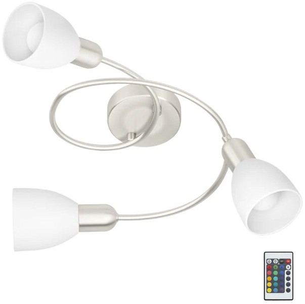 Eglo 75388 - LED RGBW Stmívatelný přisazený lustr GRIMSEY-C 3xE14/4W/230V + dálkové ovládání
