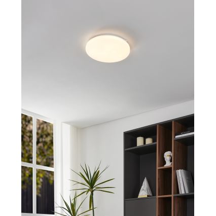 Eglo 75449 - LED Stropní svítidlo se senzorem pohybu FRANIA-M LED/15,5W/230V 3000K pr. 33 cm bílá
