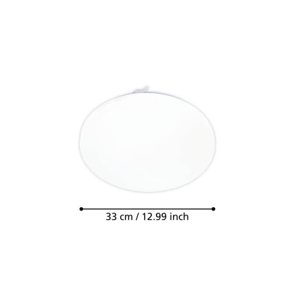 Eglo 75449 - LED Stropní svítidlo se senzorem pohybu FRANIA-M LED/15,5W/230V 3000K pr. 33 cm bílá
