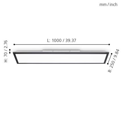 Eglo - LED Stmívatelný panel LED/25W/230V 2700-5000K + dálkové ovládání