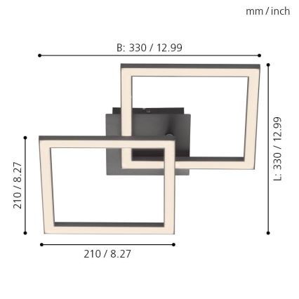Eglo 75569 - LED Stropní svítidlo PALMAVES LED/20,5W/230V