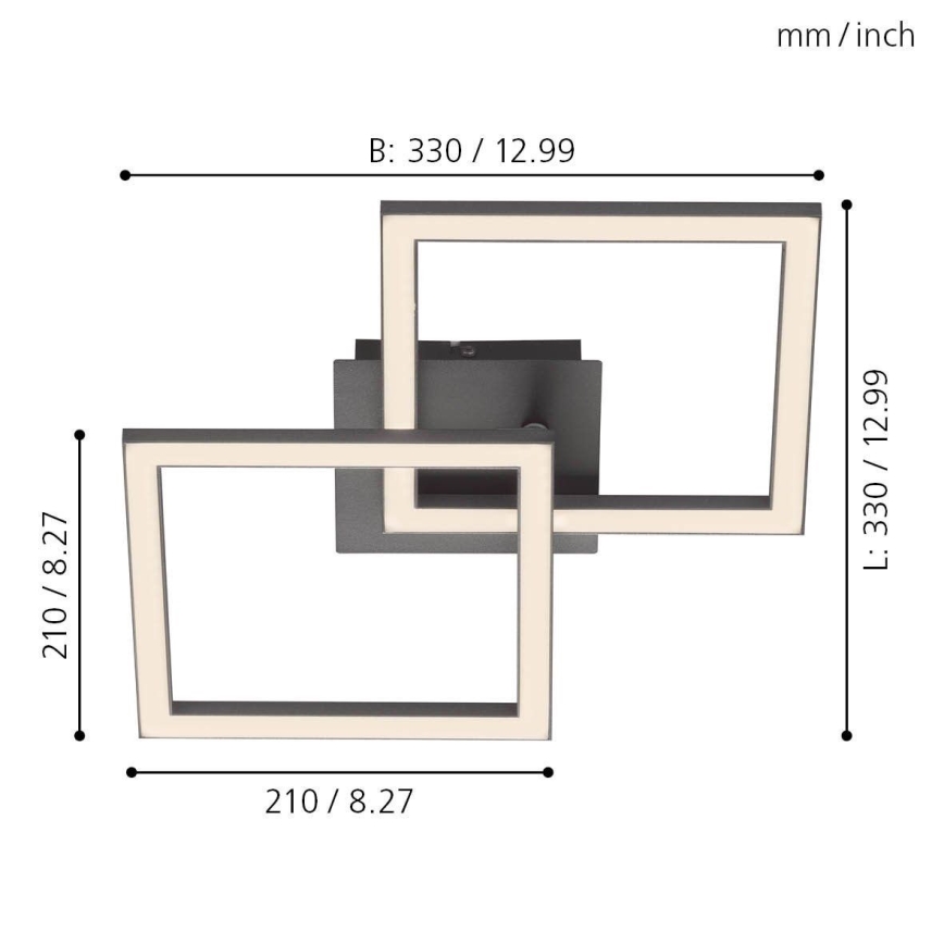 Eglo 75569 - LED Stropní svítidlo PALMAVES LED/20,5W/230V