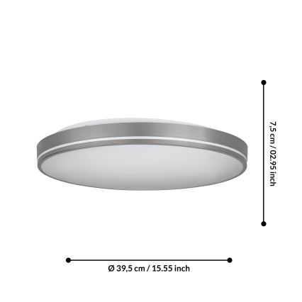 Eglo - LED Stmívatelné stropní svítidlo LED/22W/230V 3000-6500K + dálkové ovládání