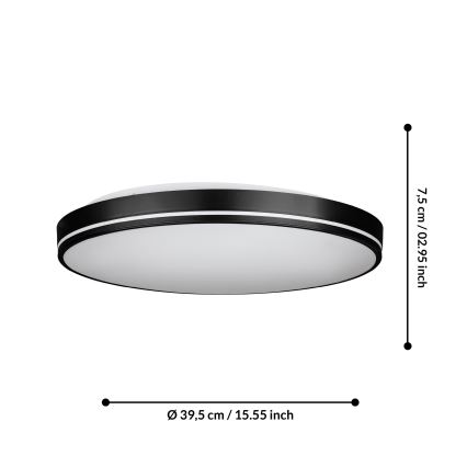 Eglo - LED Stmívatelné stropní svítidlo LED/22W/230V 3000-6500K + dálkové ovládání