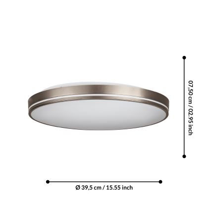 Eglo - LED Stmívatelné stropní svítidlo LED/22W/230V 3000-6500K + dálkové ovládání