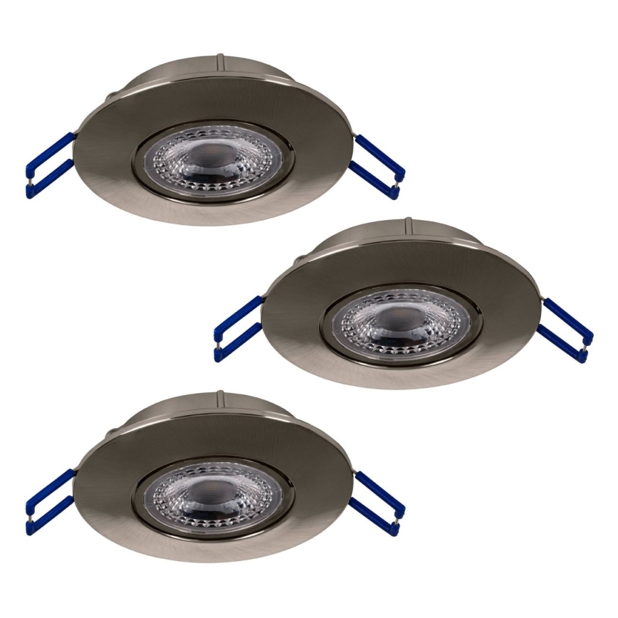 Eglo 75765 - SADA 3x LED Podhledové svítidlo ZUJAR LED/3,4W/230V matný chrom