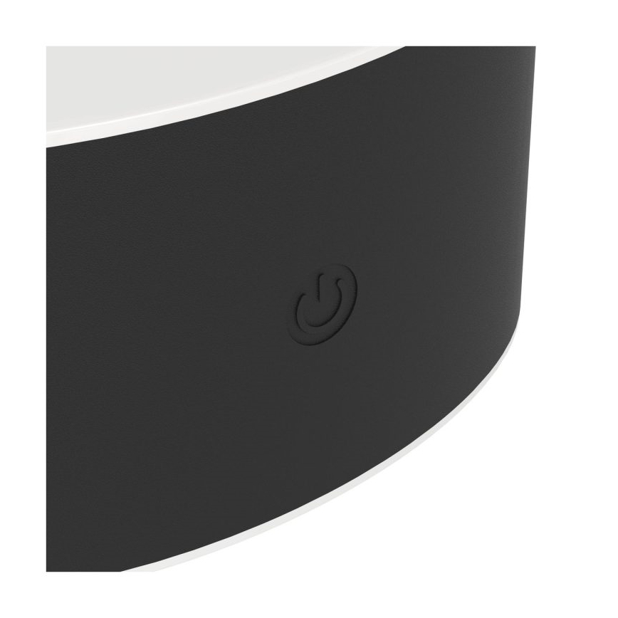 Eglo - LED Stmívatelné nabíjecí dotykové venkovní nástěnné svítidlo LED/5W/5V 2000 mAh 3000/4000/6500K IP44 černá