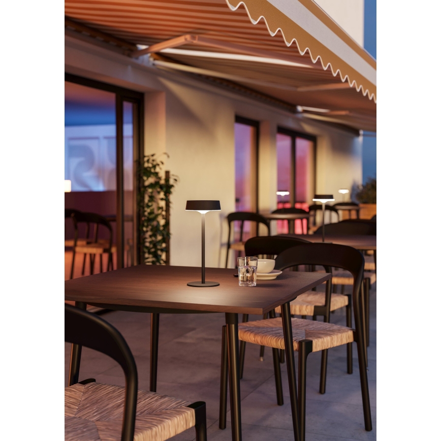 Eglo - LED Stmívatelná solární nabíjecí dotyková stolní lampa LED/3W/5V 3000-6000K 1800 mAh IP44 černá