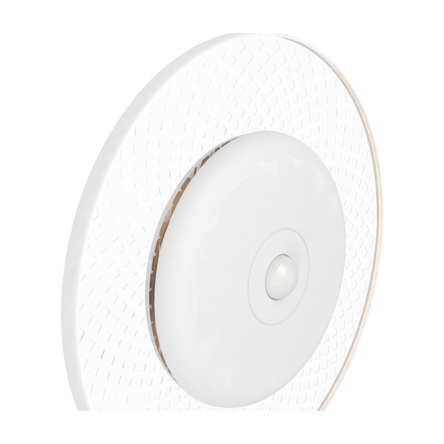 Eglo - LED RGBW Stmívatelné nabíjecí nástěnné svítidlo se senzorem pohybu a soumraku LED/5V 2000 mAh bílá + dálkové ovládání