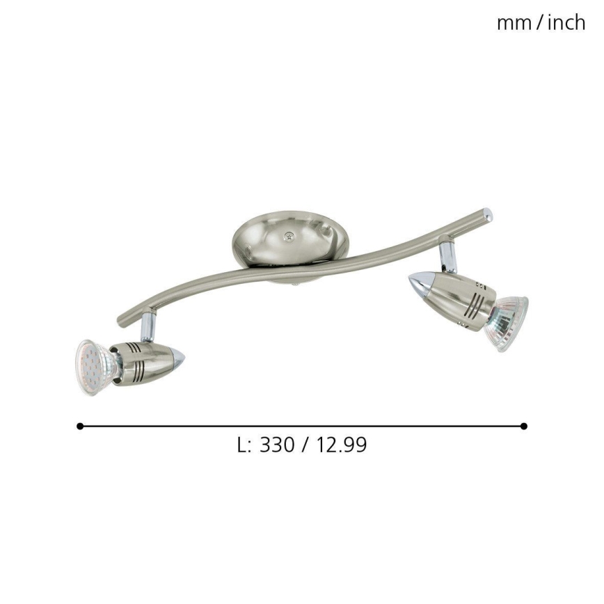 Eglo 78023 - LED Bodové svítidlo MAGNUM 2xGU10/3W/230V 3000K matný chrom