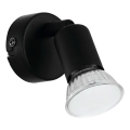 Eglo 780457 - LED Nástěnné bodové svítidlo ESCALERA 1xGU10/2,8W/230V 3000K černá