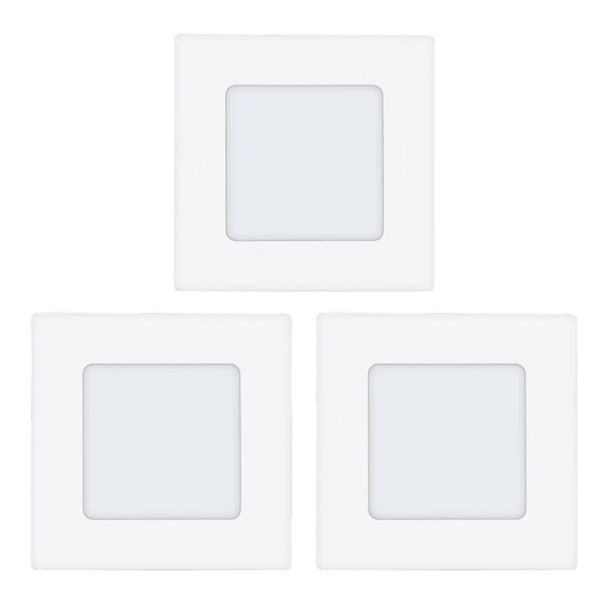 Eglo 78196 - SADA 3x LED Podhledové svítidlo FUEVA LED/2,7W/230V 8,5x8,5 cm