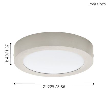 Eglo 78214 - LED Stropní svítidlo FUEVA LED/16,5W/230V