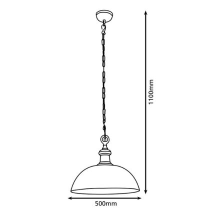 Eglo 78301 - Lustr na lanku EASINGTON 1xE27/60W/230V pr. 500 mm