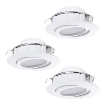 Eglo 78755 - SADA 3x LED Podhledové svítidlo PINEDA 1xLED/6W/230V 3000K bílá