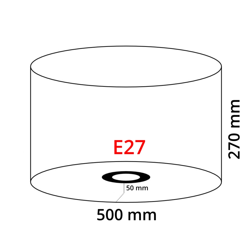 Eglo 78795 - Stínidlo VINTAGE hnědá E27 pr. 50 cm