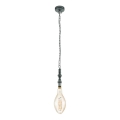 Eglo 79407 - LED Lustr na řetězu PENSILVA 1xE27/8W/230V černá