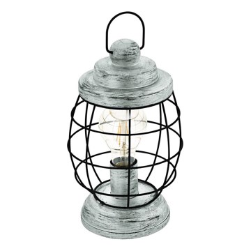 Eglo 79436 - Stolní lampa BAMPTON 1xE27/60W/230V stříbrná