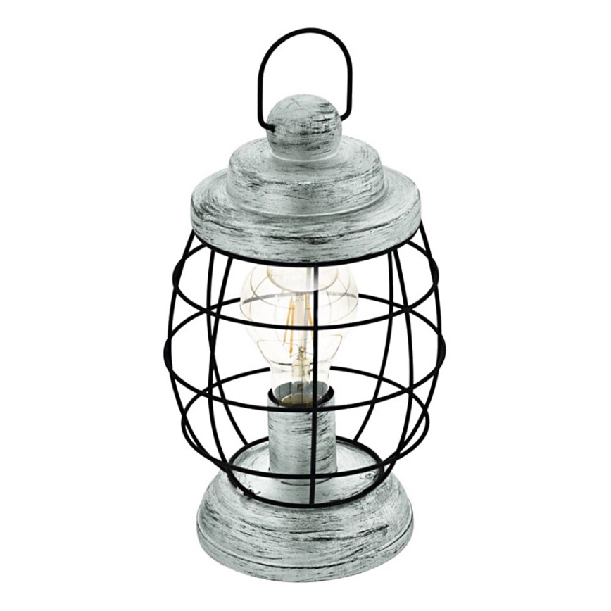 Eglo 79436 - Stolní lampa BAMPTON 1xE27/60W/230V stříbrná