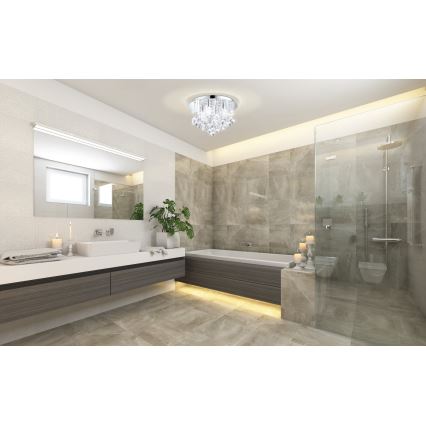Eglo 79516 - LED Koupelnové stropní svítidlo MONTEPRANDONE 8xG9/3W/230V IP44 lesklý chrom
