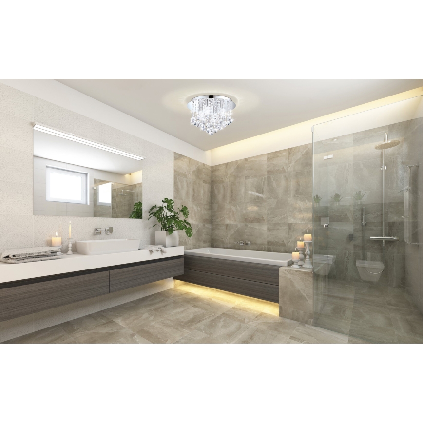 Eglo 79516 - LED Koupelnové stropní svítidlo MONTEPRANDONE 8xG9/3W/230V IP44 lesklý chrom